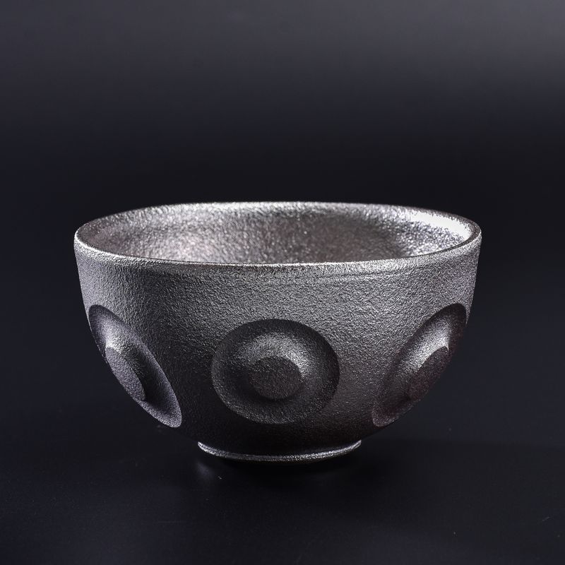 煌彩二重円形切子紋器