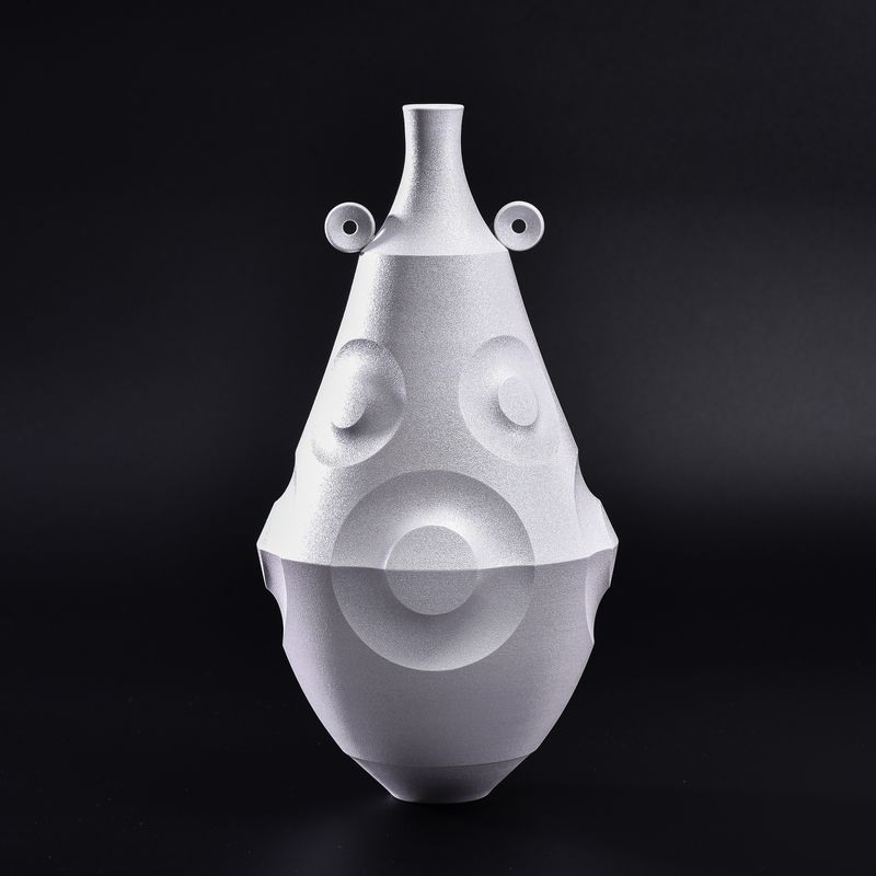 煌彩二重円形切子紋器