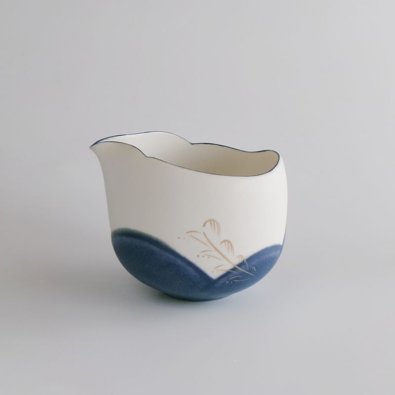 釉漆 寧色「青雲」片口