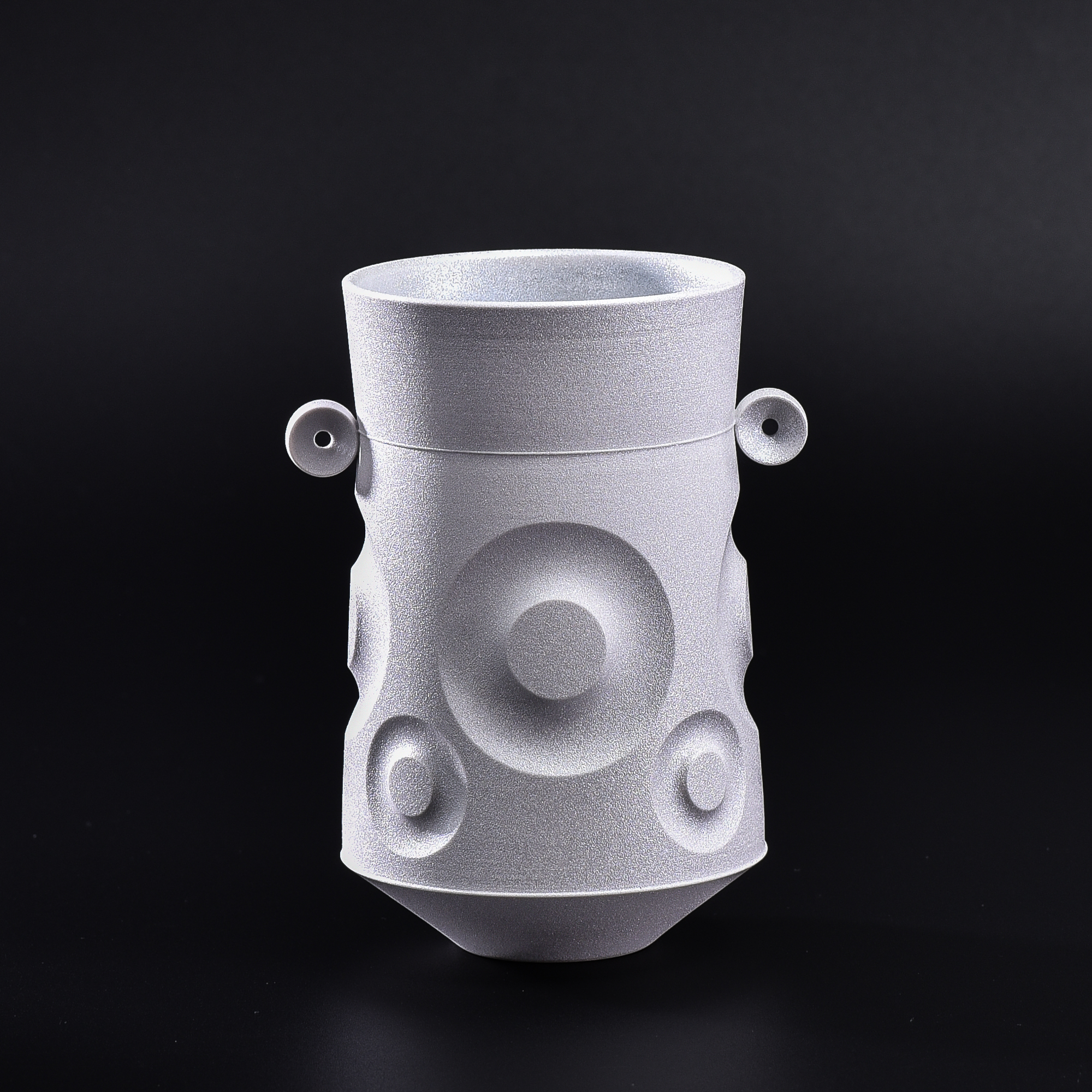 煌彩二重円形切子紋器